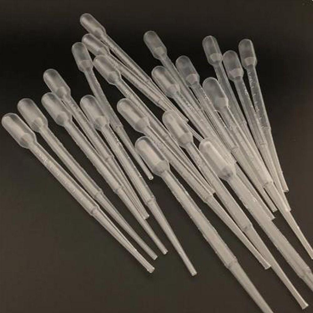 100Pcs Plastic Transfer Graduated Pipettes Clear Eye Dropper Set 2ml Liquid Dropper Science and Lab