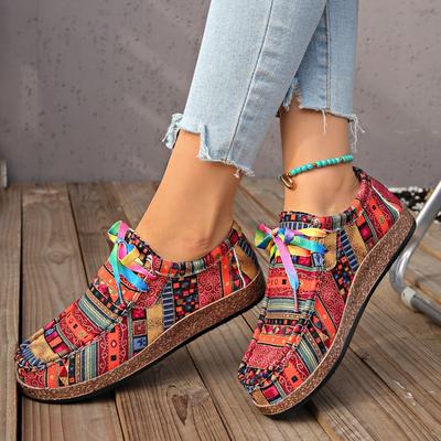 Туфли Женские 2025 На шнуровке Женские Балетки Модные С принтом Горячая Распродажа Большой Размер Бестселлер Легкие Уличные Повседневные Балетки Одинарные Туфли