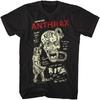 Anthrax Live at The Ritz Мужская черная футболка с коротким рукавом 80-е Музыка Death Metal Винтажный стиль Графическая футболка