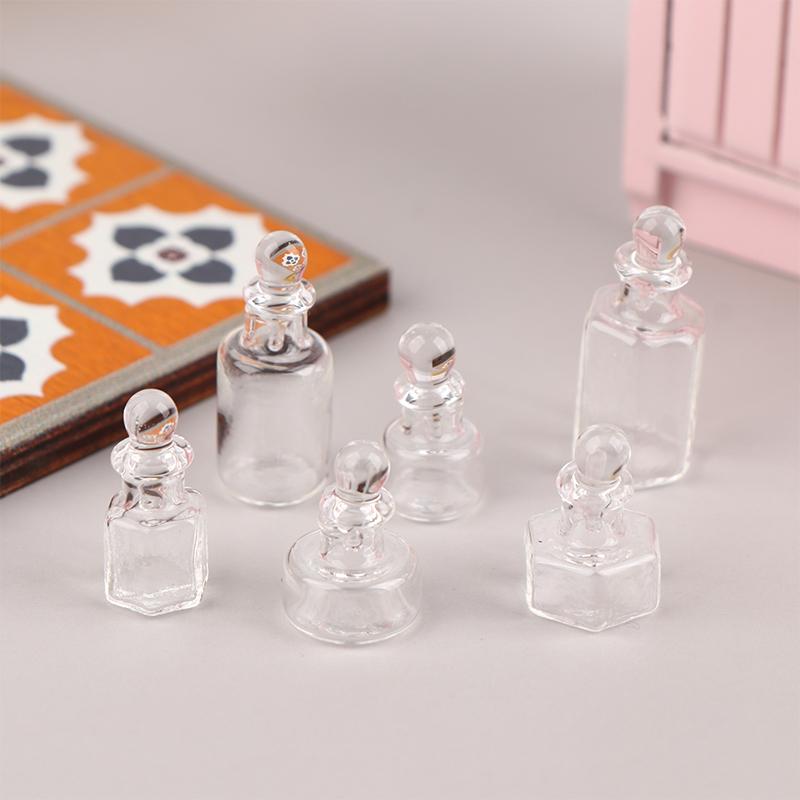 1Pc Doll House Mini Decoration Cute Glass Bottle European Vintage Pot
