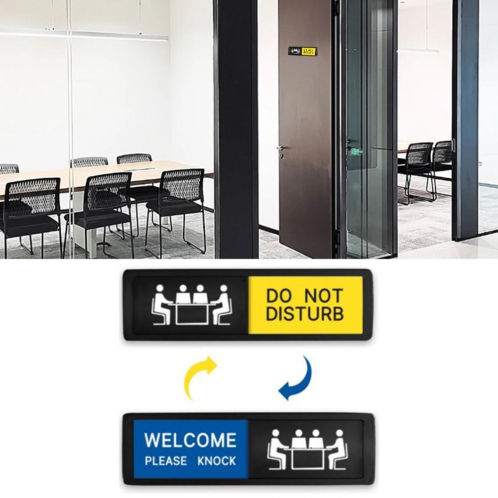 Waterproof Office Door Sign Self adhesive Hotel Bulletin Board Reminder Signs Meeting Room