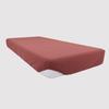 Cotton Fitted Sheet 90x190 Cm JERSEY Brick, by Soleil D'ocre