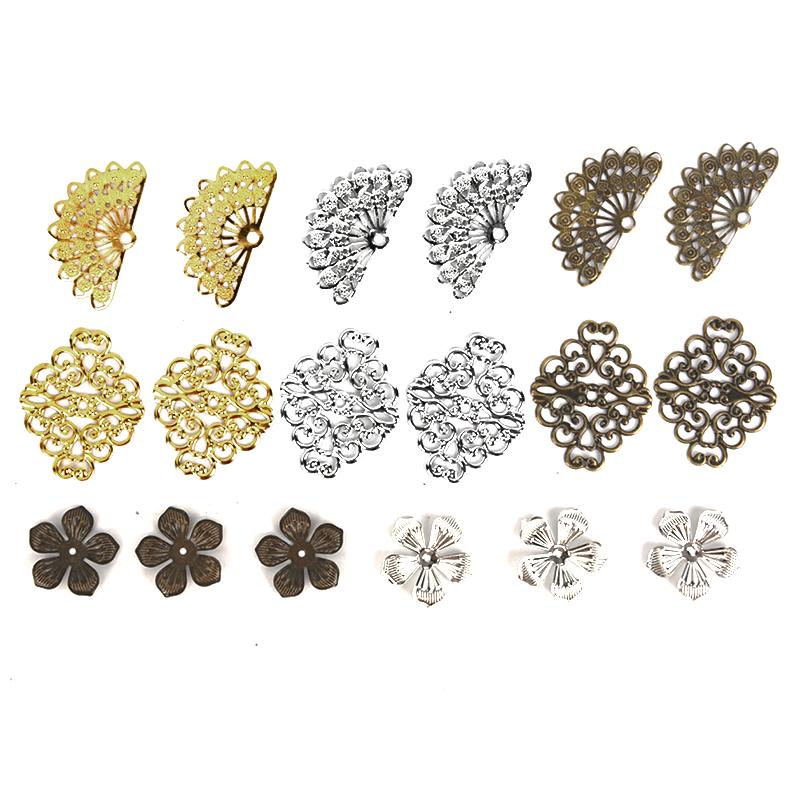 100шт цветок филигрань Diy аксессуары металлические изделия разъем для изготовления ювелирных изделий