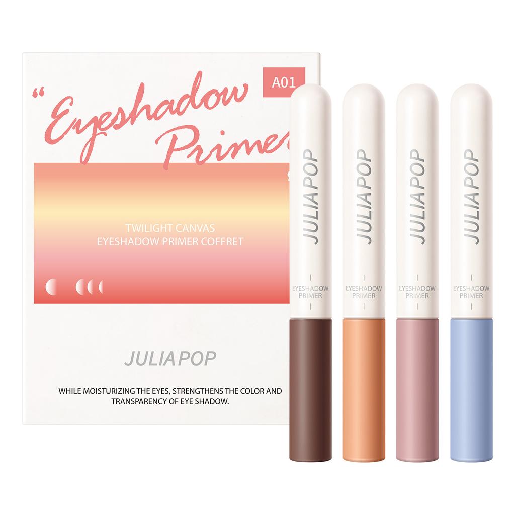 Matte Eyeshadow Primer 4 Colour Set Colour Primer Crouching Waterproof Eyeshadow Matte Showcase