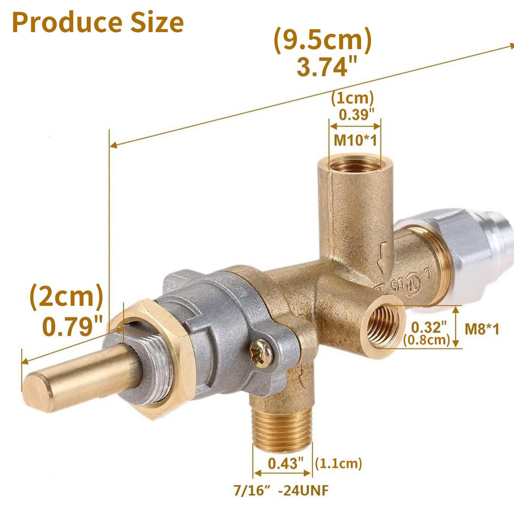 Room Space Heater Main Control Valve Gas Control Brass Safety Valve Outdoor Patio Heater Replacement Parts Enduring