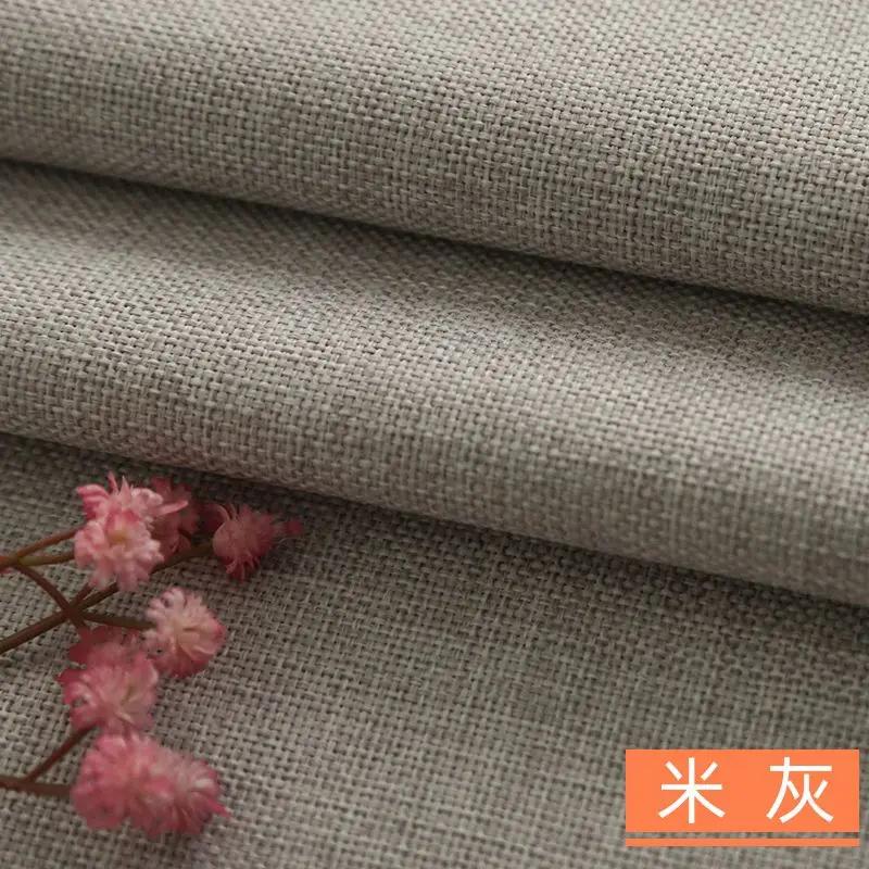 Утолщенная хлопково-льняная ткань полотняного переплетения бамбук на метр для дивана, сумок, скатертей, штор, ткань для шитья своими руками, носимая, черная