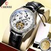 Новые роскошные мужские часы ТОП-бренда с коробкой, автоматические полые водонепроницаемые мужские механические часы с маховиком и восемью конями