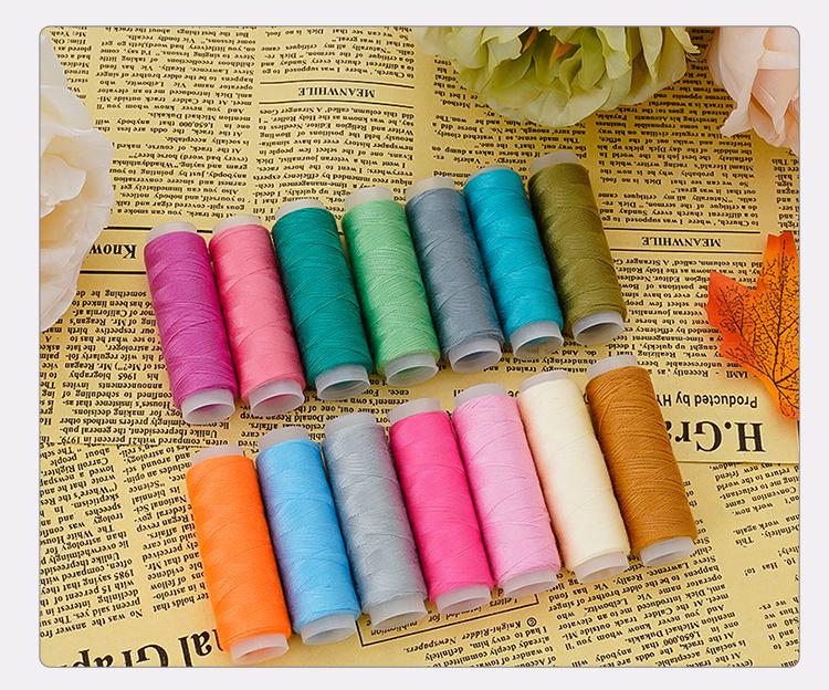 39-Color Portable Sewing Kit: Household 402 Polyester Thread for Hand Sewing with Small Spools.