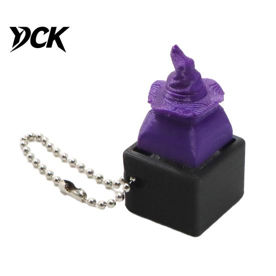 Stress Relief Fidget Button Halloween Clicker for Relief, Pumpkin Skull Ghost Witch Hat Finger Clicker, 3D Printed Push Bag Charm Office Reliever