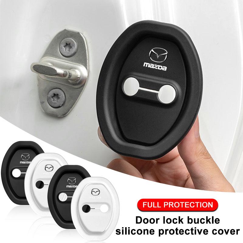 Для Mazda 2 3 4 5 6 7 8 ATENZA Axela 6 RX8 CX6 CX5 CX4 Alexa CX4 CX5 CX8 2 3 6 DJ BL BM GJ 4 шт. Накладки на стопор двери автомобиля Защитные накладки на замок двери