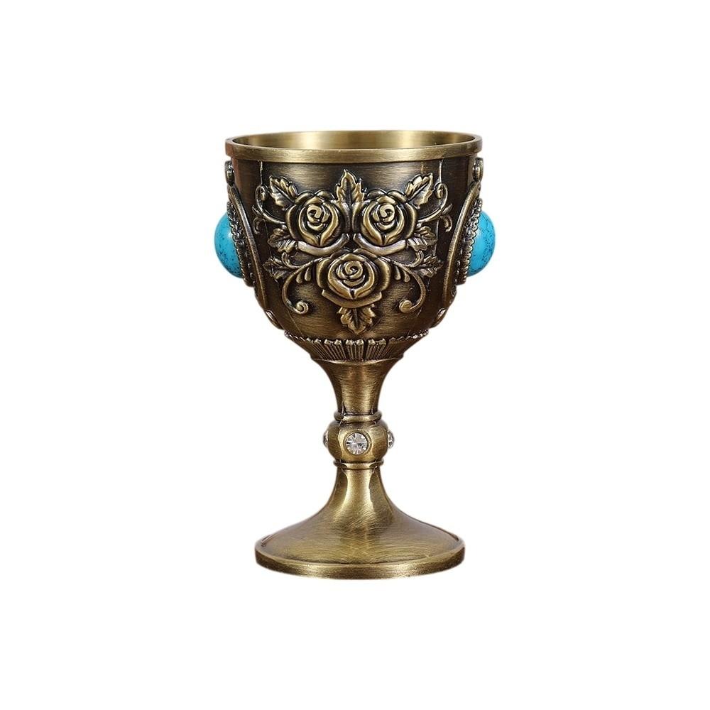 Flower Synthetic Turquoise Wine Cup Zinc Zinc Zinc Alloy Vodka Champagne Liqueur Cup Gift