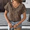 Рубашка с короткими рукавами и цветочным принтом в стиле «отпуск и повседневный стиль» для женщин