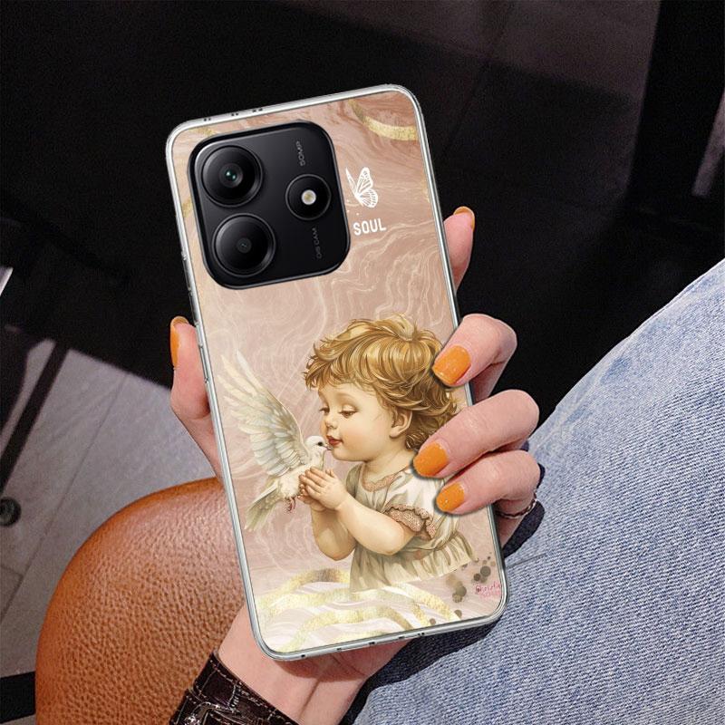 Библейский ангел Чехол для телефона для Xiaomi Redmi Note 15 14 13 12S 12 11 Pro Plus 14S 11S 11E 10 10S 11T 5G Персонализированный чехол Redmi Note