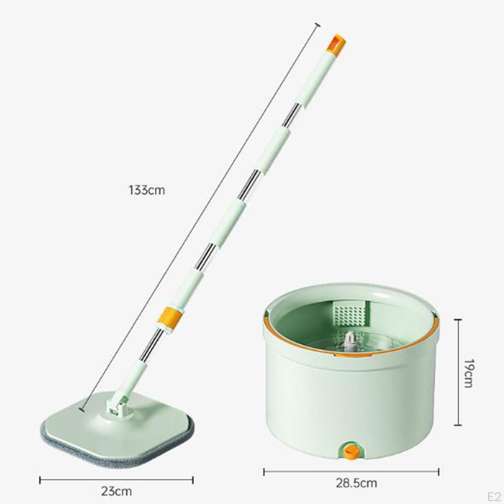 Комплект швабры и ведра, грязный и чистый, сепаратор воды, регулируемая ручка из нержавеющей стали, швабры из микрофибры