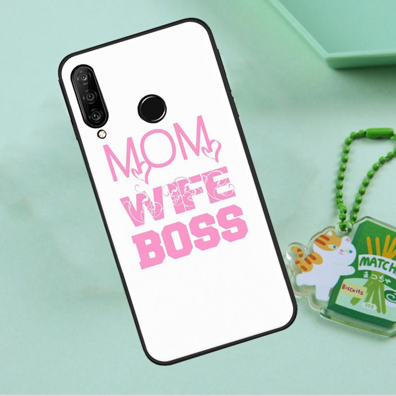 Цитаты 'Жена Мама Начальница' для чехла Huawei Nova 10 9 SE 5T 12s 12i 11i Y91 Y90 Y60 Y70 Y72 Y61 P20 P40 P30 Lite P60 Pro