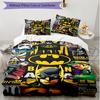 3pcs Duvet Cover Set (1*Duvet Cover + 2*Pillowcase, Without Core), Superheroes Print Soft All‑Season Bedding Set, Home Bedroom Decor Gift