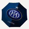 1pc I-Internazionale Milano (12) Umbrella, Sun Protection, And UV Shielding. It Has Eight Sturdy Ribs for Outdoor Use And Perfect As a Holiday Gift