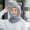 Winter windproof cap Children's outdoor riding Skiing Warm cold proof Fleece lens mask Scarf Integrated hat protection