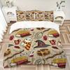 Wizard Magic Pattern Print 3Pcs Bedding Set,Duvet Cover with 2 Bedro,Pillowcase Home Birthday Gift