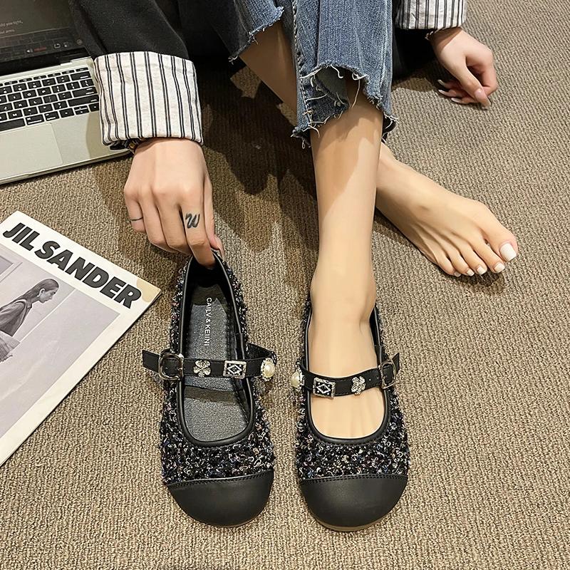 Fashion High Quality Round Toe Shoes for Women Women Dress Low-heeled Roman Casual Mary Jane Shoes Buckle Women's Pumps Zapatos De Mujer