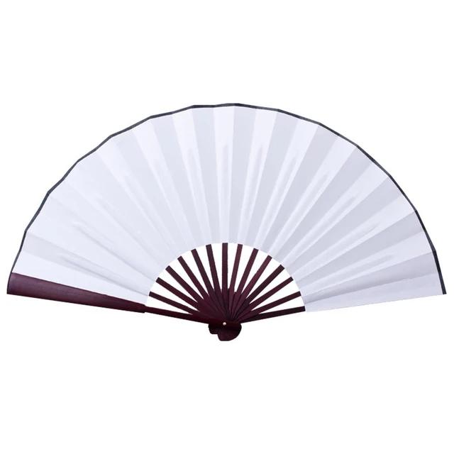 New 10/13 Inch Folding Fan Hand Silk Cloth DIY Chinese Folding Fan Wooden Bamboo Antiquity Folding Fan DIY Calligraphy Painting