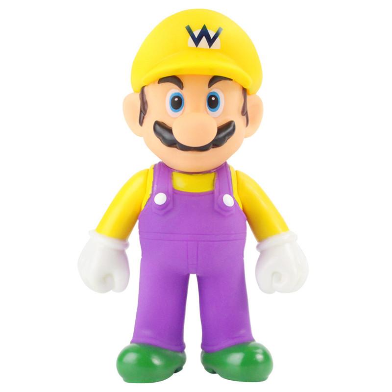 Super Mario Luigi Peach Bowser Yoshi Wario Action Figure Anime Model Toys Cartoon Doll Birthday Gift for Children Kids