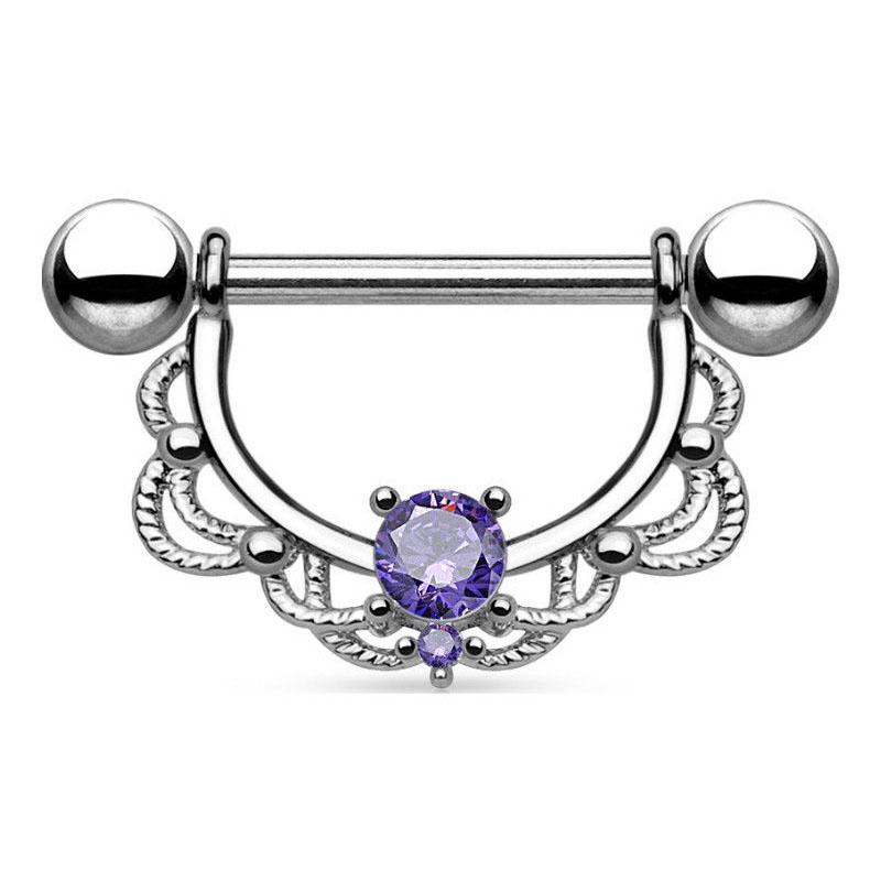 2 шт., кольцо для сосков со штангой, кольца для пирсинга, креативные украшения для тела в стиле панк, кольца с цирконом в форме сердца для женщин