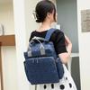Двухплечевая сумка большой вместимости однотонная многофункциональная сумка для мамы с термоизолированным отделением для хранения бутылочек с молоком.