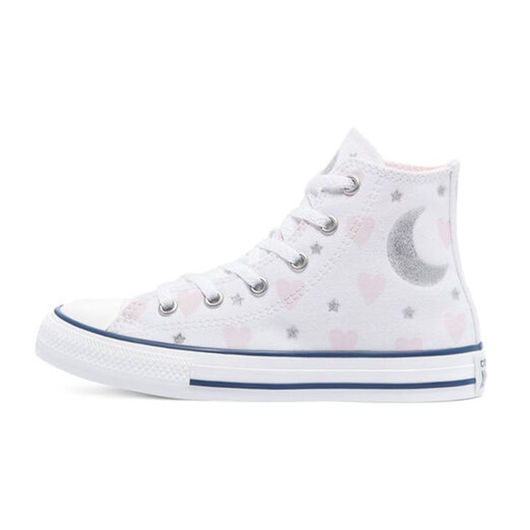Converse Детские кроссовки Chuck Taylor All Star High GS My Wish Белый Розовый Серебристый 671094C