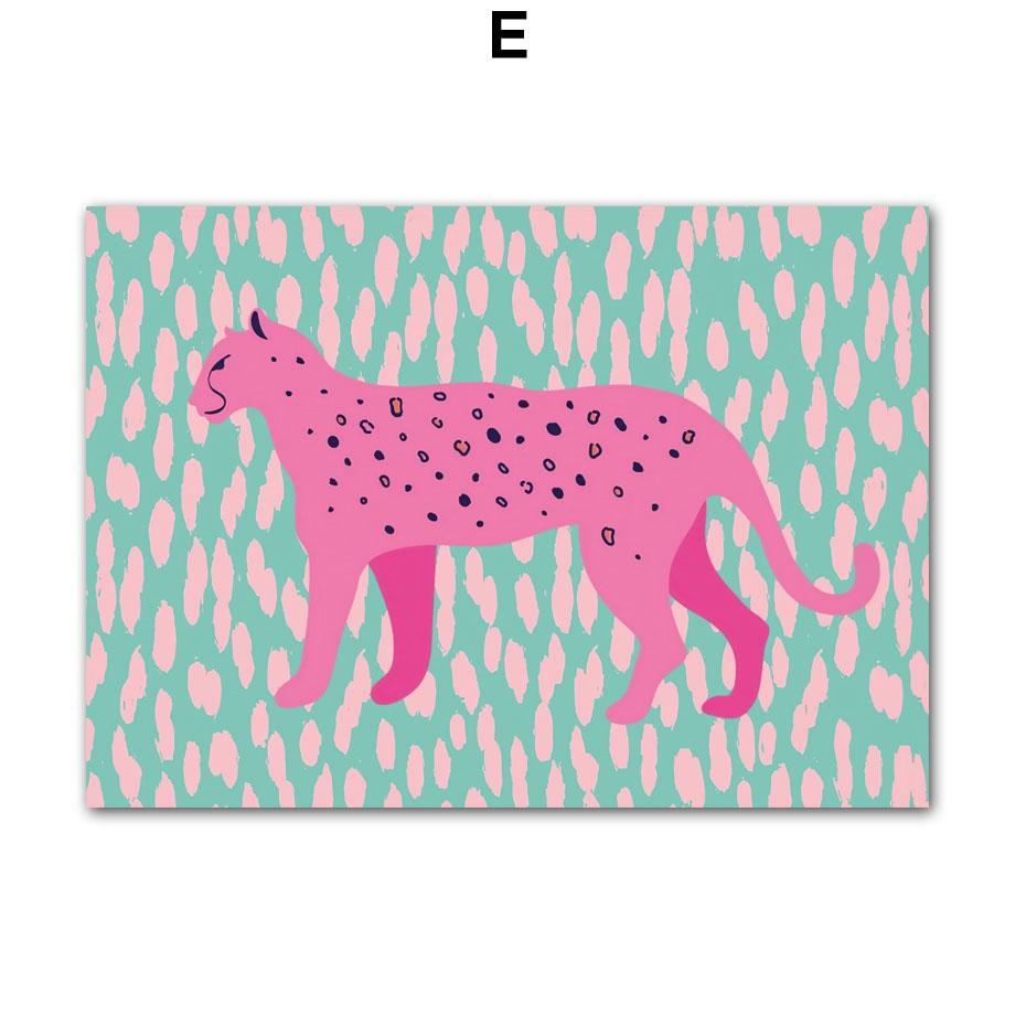 Скандинавская Радужный Леопард Лист Ваза Сердце Абстракция HD Настенное Искусство Холст Постеры и Принты Украшение для Дома Спальни Гостиной