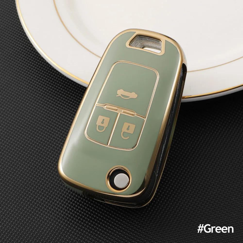 Чехол для автомобильного ключа из ТПУ, складной чехол-брелок для Chevrolet 2020-21 Cruze Aveo Trax Sail Malibu Captiva Opel Vauxhall Astra Corsa Insignia