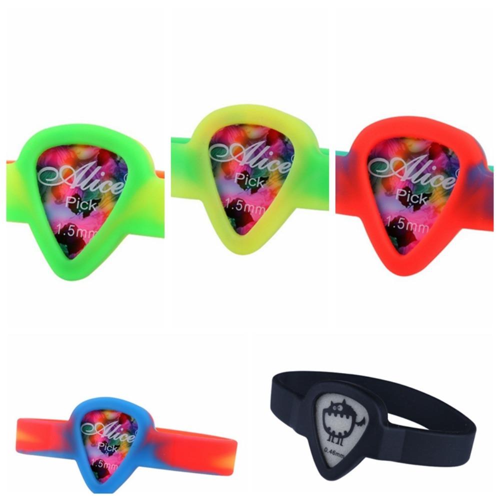 Stylish Guitar Picks Bracelet Mini Guitar Pick Holder Wristband Guitarra