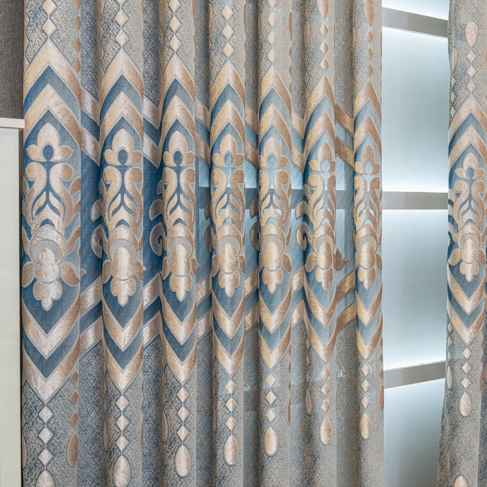 Европейские полые шторы Европейские и американские жаккардовые шторы Шторы для гостиной и спальни для сезонного украшения, для спальни, гостиной