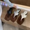 Retro Wedged Silver Flip-flops Women's Outerwear 2025 Summer High-end Vacation Sandals