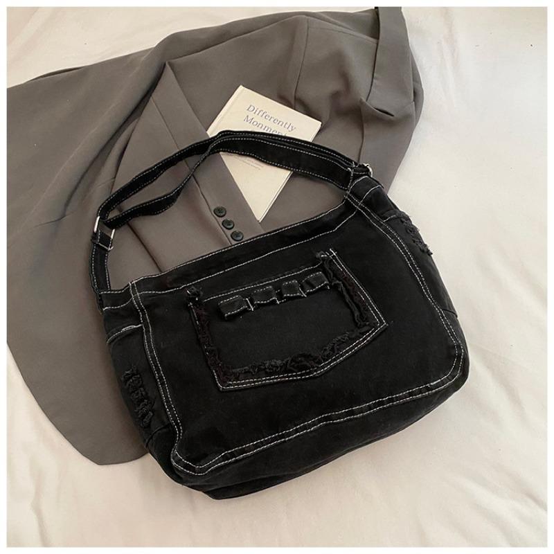 Летняя джинсовая сумка высокой стоимости, новая модная повседневная литературная в стиле лени, популярная на плечо, сумка-мессенджер, женская сумка