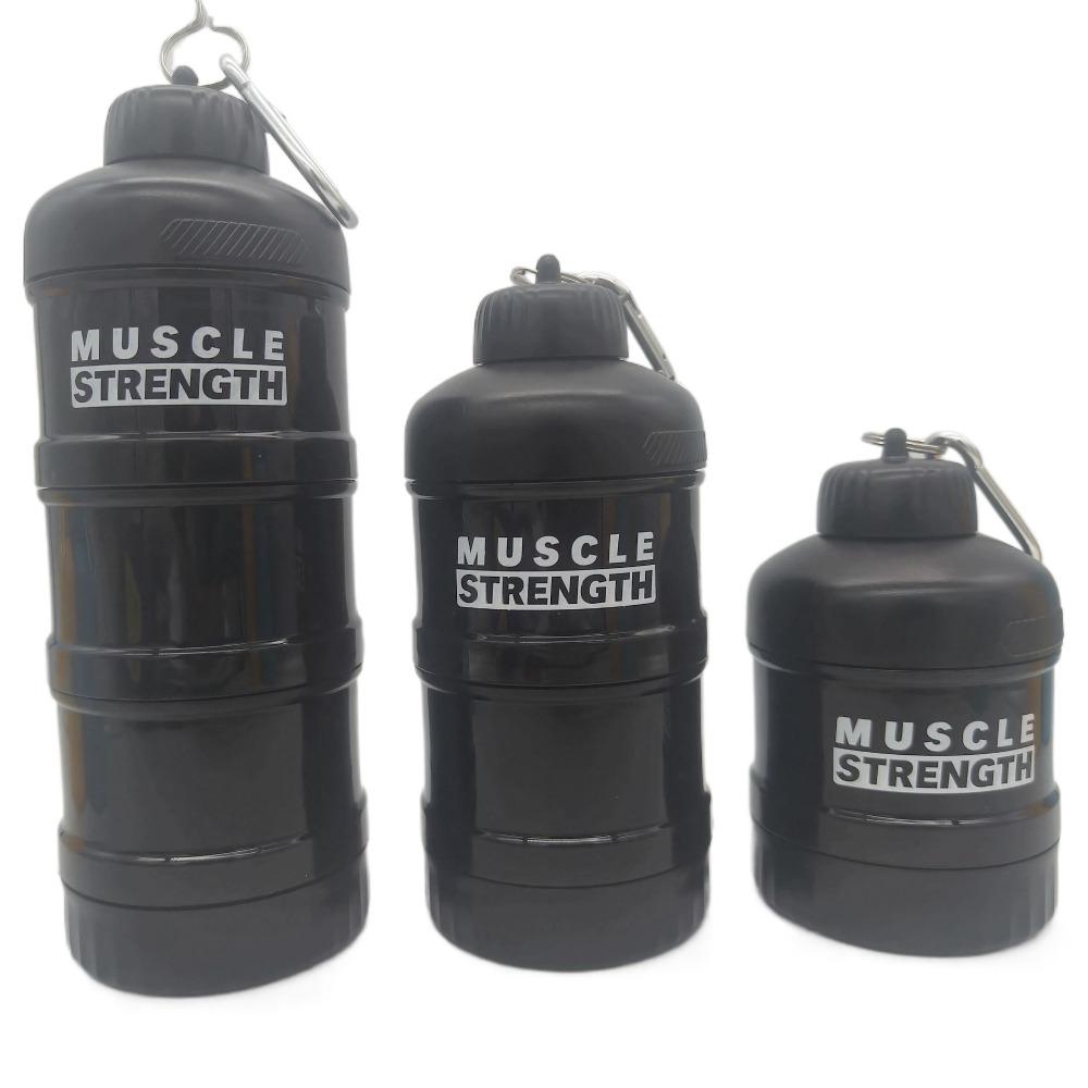 1/2/3-слойная Портативная Воронка Бутылка для Фитнес-добавок Многослойное Хранение Банка для Закусок Коробка для Протеинового Порошка