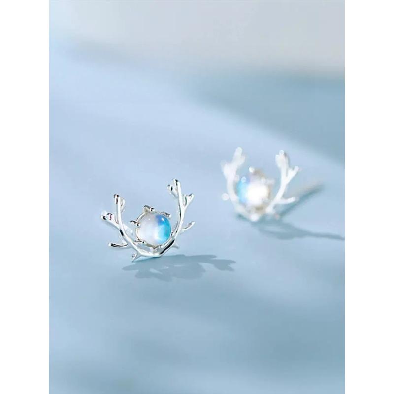 Yilu имеет ваши серьги-пусеты, Женский нишевый дизайн в стиле Ins, Лунный камень, Новые серьги, Модный темперамент