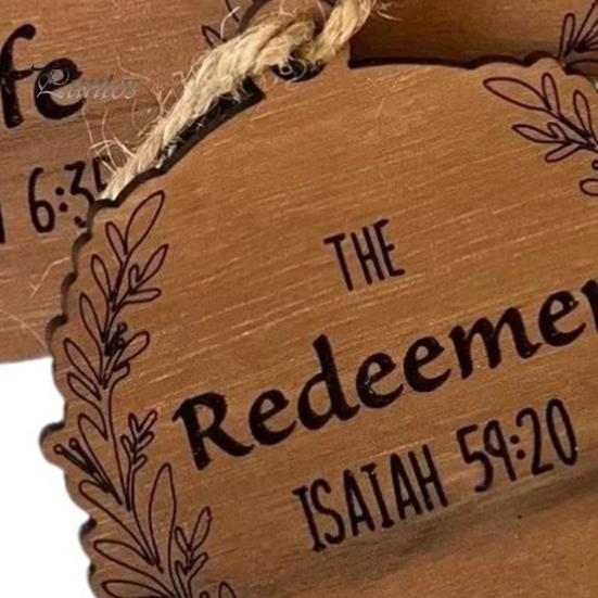 10 Pcs Jesus Wood Christmas Ornament Xmas Tree Hanging Pendant for Christmas Parties Indoor/Outdoor Decoration