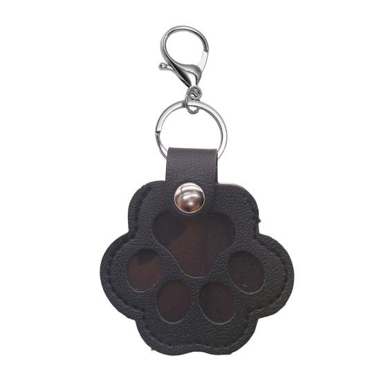 Брелок в виде лапки из искусственной кожи, сувенир с шерстью питомца, шарм в виде лапки, ключ