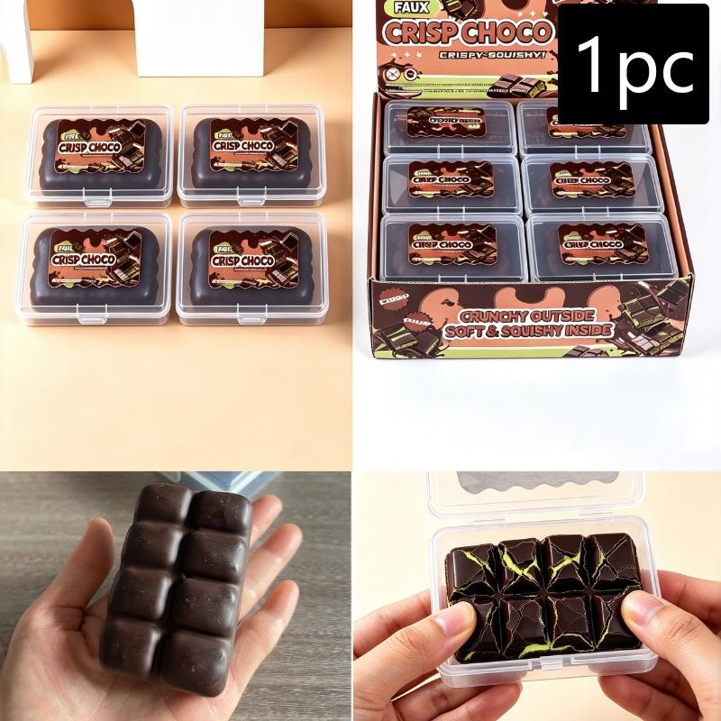 Crispy Feel Crunchy Sound Chocolate Wax Cracking Toy Cat Paw Donut Design Fidget Toy for Kids Adults Gift