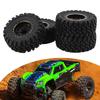 4PCS 1.2in RC Wheel Tires Rubber Brass Rim Superior Traction Enhanced Stability Black for  1/