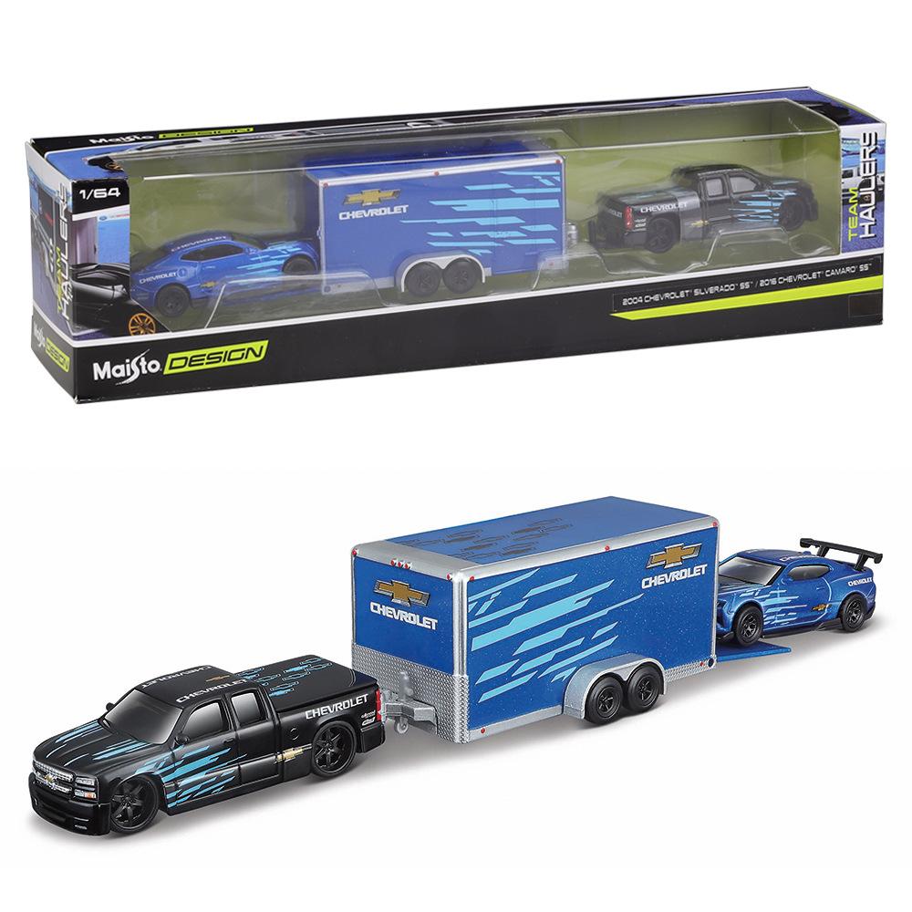 Maisto 1:64 1979 Chevrolet® K5/Car Traller/1971 chevrolet vega Blazer die-cast precision model car Model collection gift