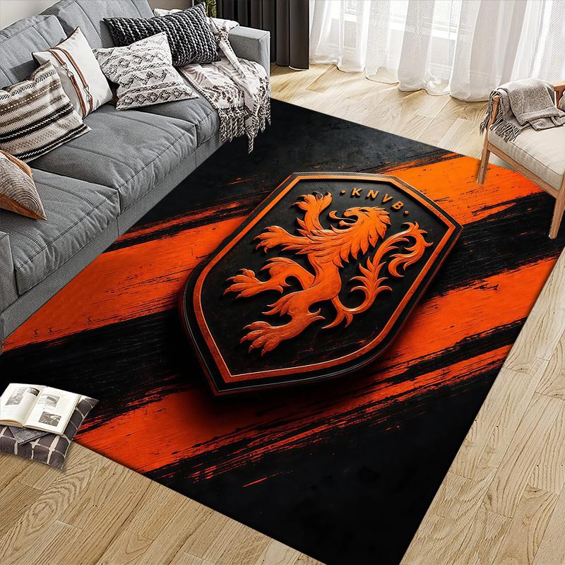 KNVB Flannel Pattern Square Carpet,Area Rug,Carpet Rug for Living Room Bedroom Sofa Playroom Decor,Non-slip Floor Mat