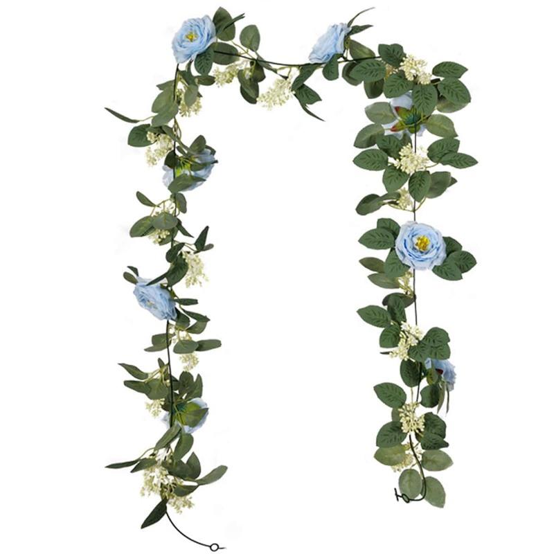 200 см Искусственные листья Цветочная зелень Искусственная гирлянда из камелий с листьями Шелковая камелия Лиана Украшения для Свадебной стены Сада Домашняя вечеринка Декор