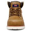 EDWIN Waterproof Casual Sneaker PU Wide Premium Size Men's High-Top Boots, Lightweight, Boots, Leather, Fit, Material, Stylish, Lace-Up Boots, Camel,