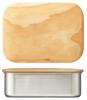 Skater Stainless Steel Lunch Box with Wooden Single 1030ml Lid, Tier, Capacity, Men's, STLBT11B-A