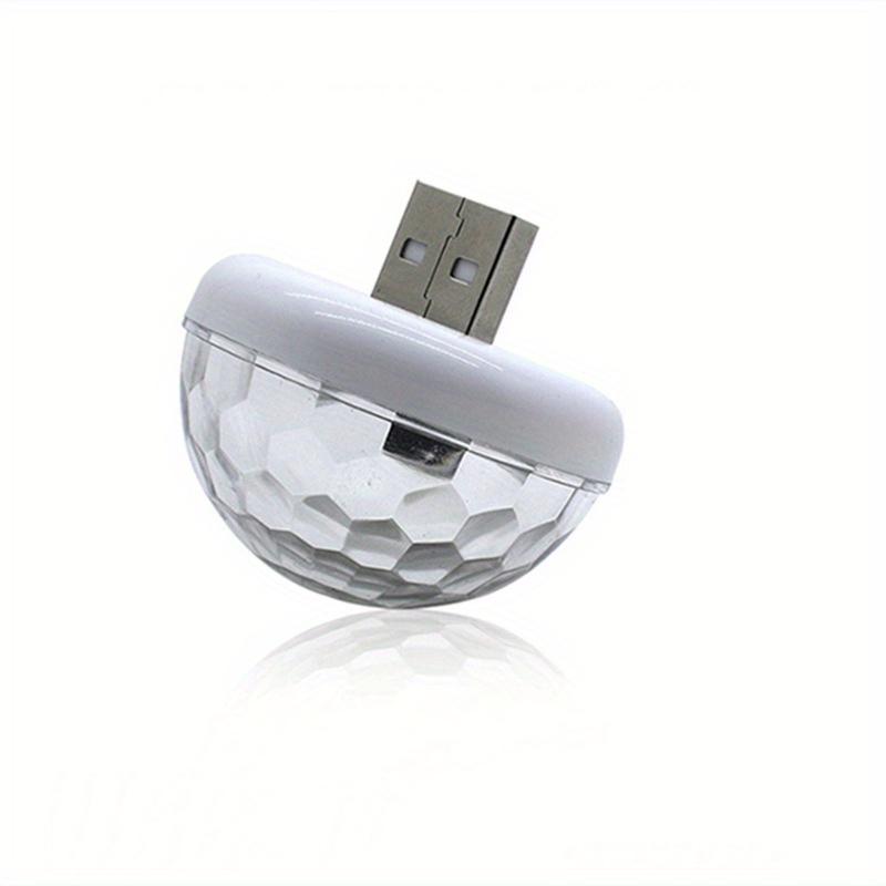 1Pc USB Mini Disco Light, Party Lights Ball Sound Activated, DJ Disco Ball Stage Lights-Multi Colors LED Car Atmosphere Light