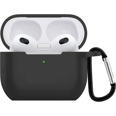 Силиконовый чехол - Phonillico - Airpods 3 - Противоударный - Пылезащитная заглушка - Карабин