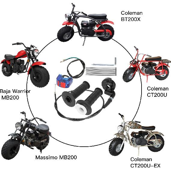 YOXUFA Mini Bike Throttle Kit Replacement For Coleman Minibike CT200U CT200U-EX BT200X Baja DB30 Warrior MB200 Predator 212Cc Motovox 196Cc 200Cc
