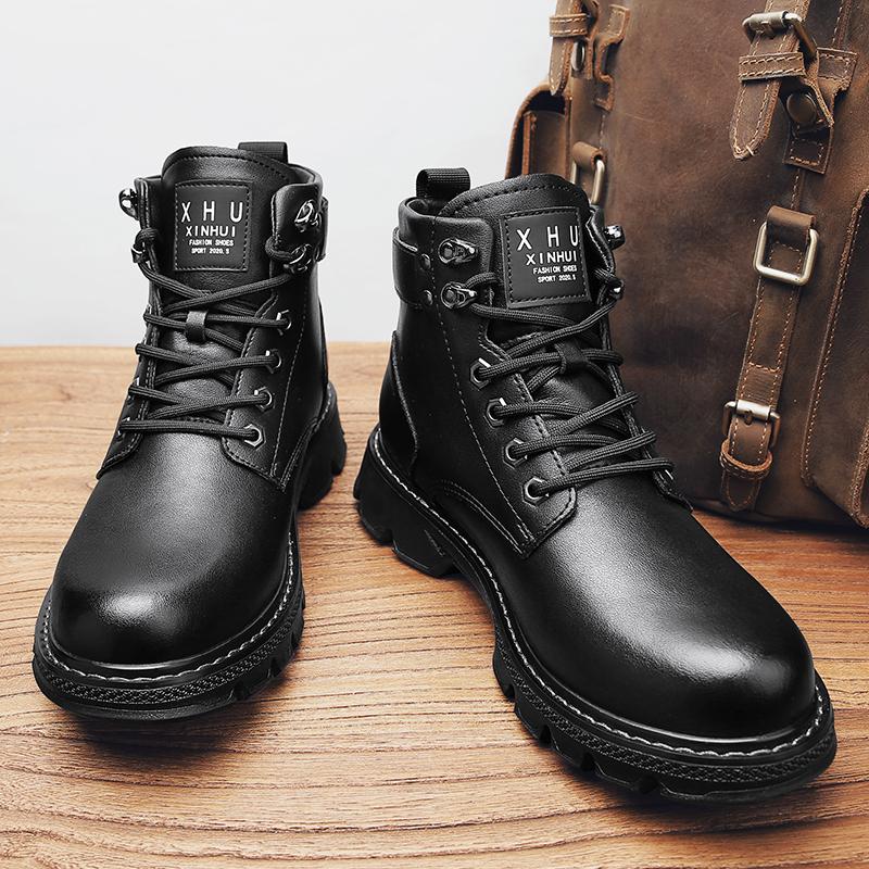 Fashion Ankle Boots For Men Black Street Style Boots Men Trend Korean British Style Boots Men Outdoor Casual Shoes Sneakers Men